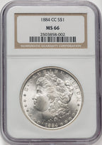 1884-CC $1 Morgan Dollar NGC MS66