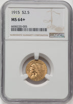 1915 $2.50 NGC Plus Indian Quarter Eagle NGC MS64+