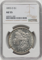 1893-O $1 Morgan Dollar NGC AU55