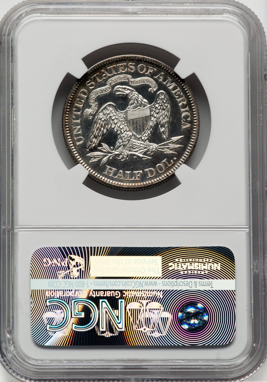 1866 50C Motto CA Proof Seated Half Dollar NGC PR66
