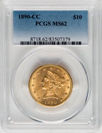 1890-CC $10 Liberty Eagle PCGS MS62