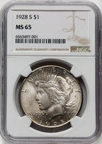 1928-S $1 Peace Dollar NGC MS65