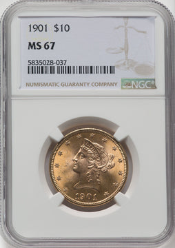 1901 $10 Liberty Eagle NGC MS67