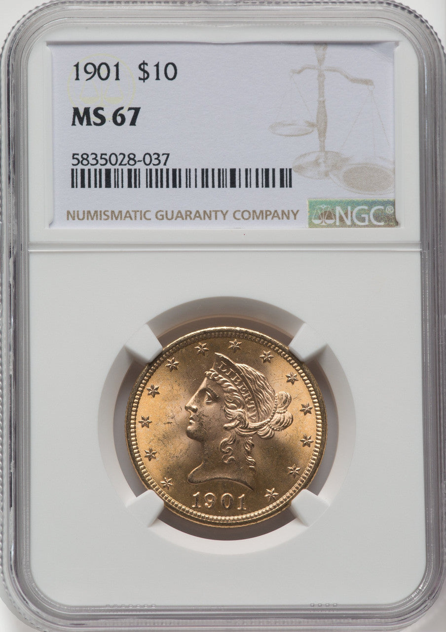 1901 $10 Liberty Eagle NGC MS67