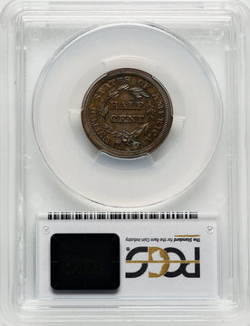 1840 1/2 C Second Restrike B-3 BN CAC Proof Half Cent PCGS PR65
