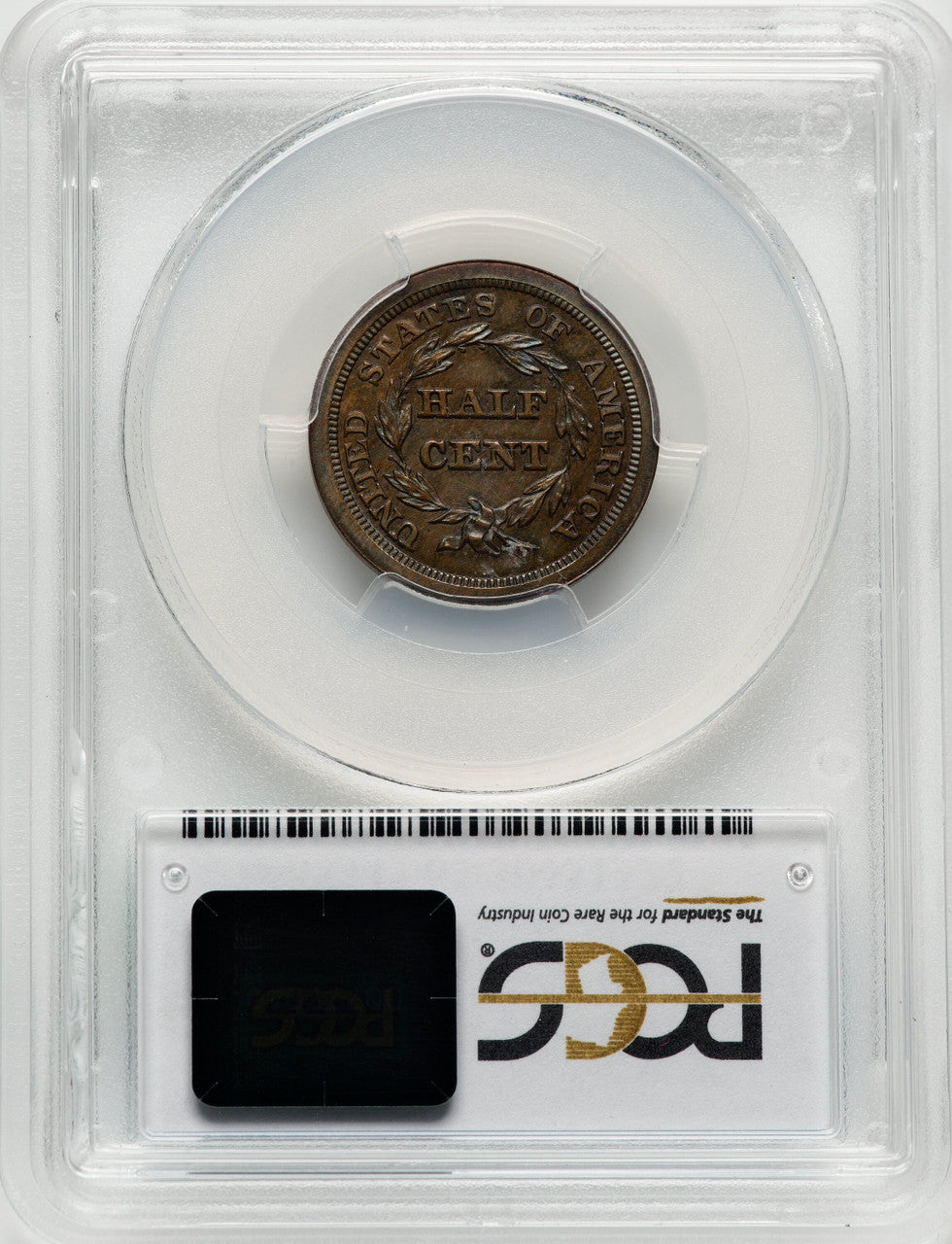 1840 1/2 C Second Restrike B-3 BN CAC Proof Half Cent PCGS PR65