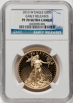 2013-W $50 One-Ounce Gold Eagle First Strike NGC PF70