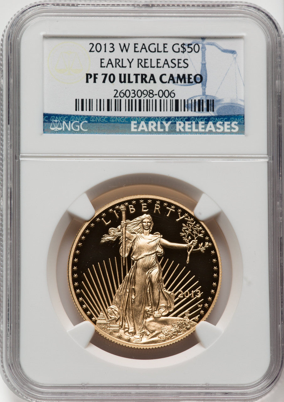 2013-W $50 One-Ounce Gold Eagle First Strike NGC PF70