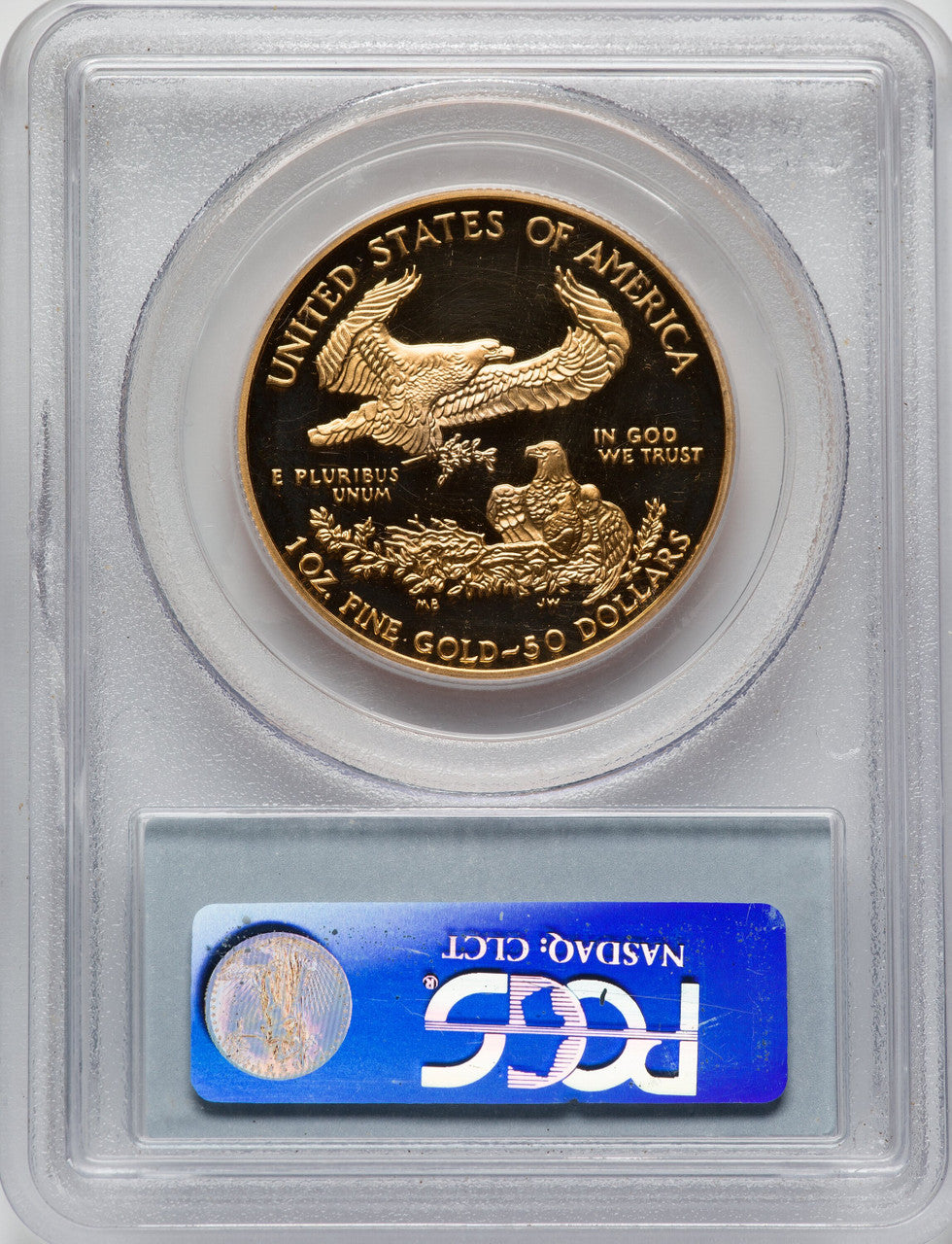 2000-W $50 One-Ounce Gold Eagle PCGS PR70