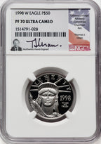 1998-W $50 Half-Ounce Platinum Eagle DC NGC PF70