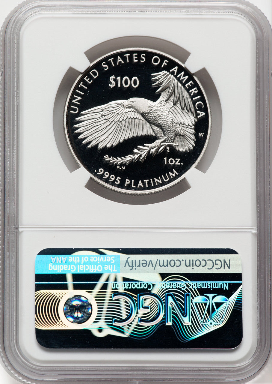 2020-W $100 One Ounce Platinum Eagle Happiness PRDC NGC PF70