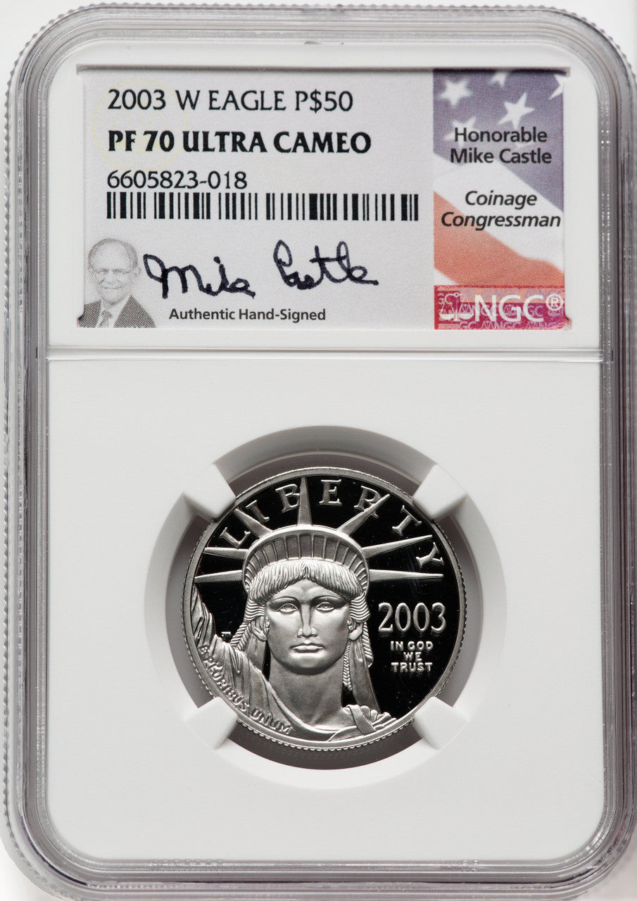 2003-W $50 Half-Ounce Platinum Eagle DC NGC PF70