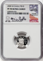 2000-W $10 Tenth-Ounce Platinum NGC PF70 Castle Signed