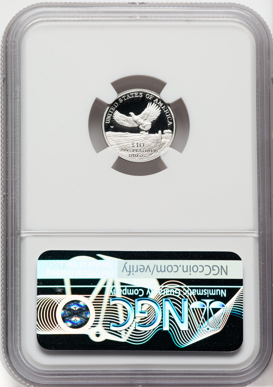 2000-W $10 Tenth-Ounce Platinum NGC PF70 Castle Signed