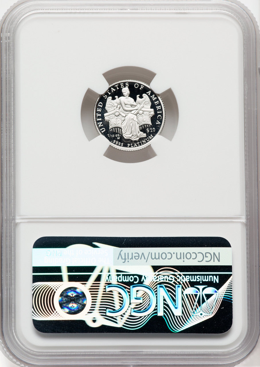 2006-W $10 Platinum Tenth-Ounce NGC PF70 Castle Signed