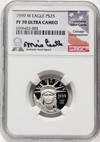 1999-W $25 Quarter-Ounce Platinum Eagle Statue of Liberty DC NGC PF70