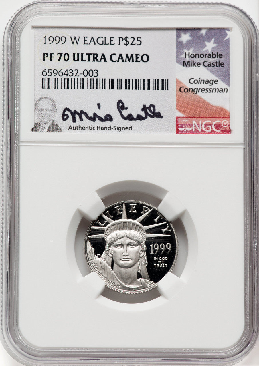 1999-W $25 Quarter-Ounce Platinum Eagle Statue of Liberty DC NGC PF70