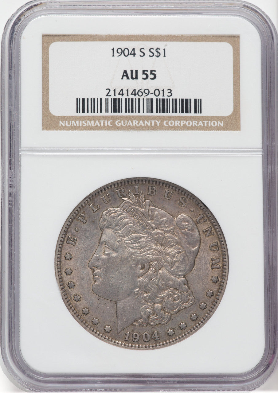 1904-S $1 Morgan Dollar NGC AU55