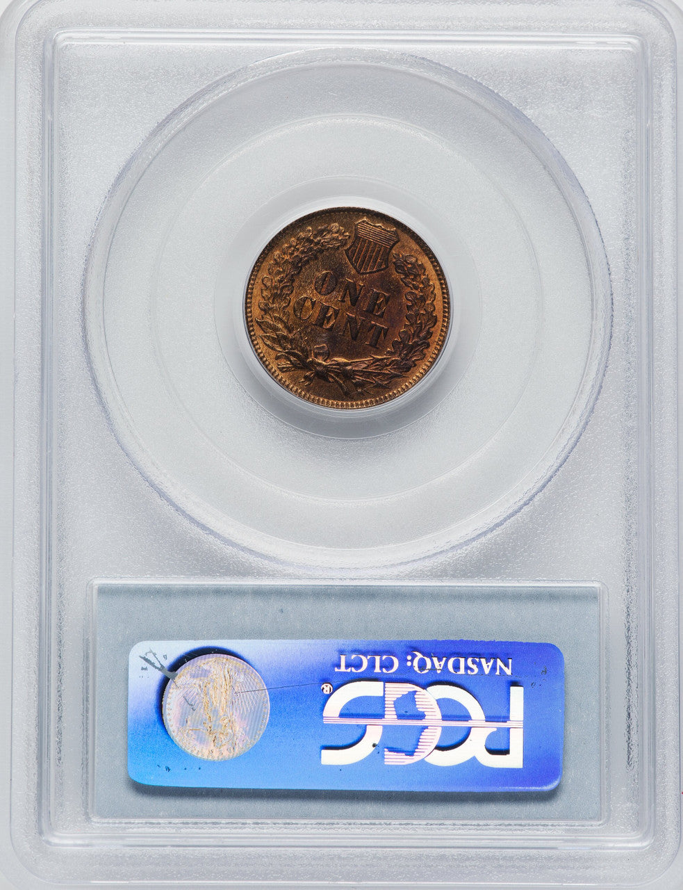 1873 1C CLOSED 3 RB CAC Indian Cent PCGS MS65