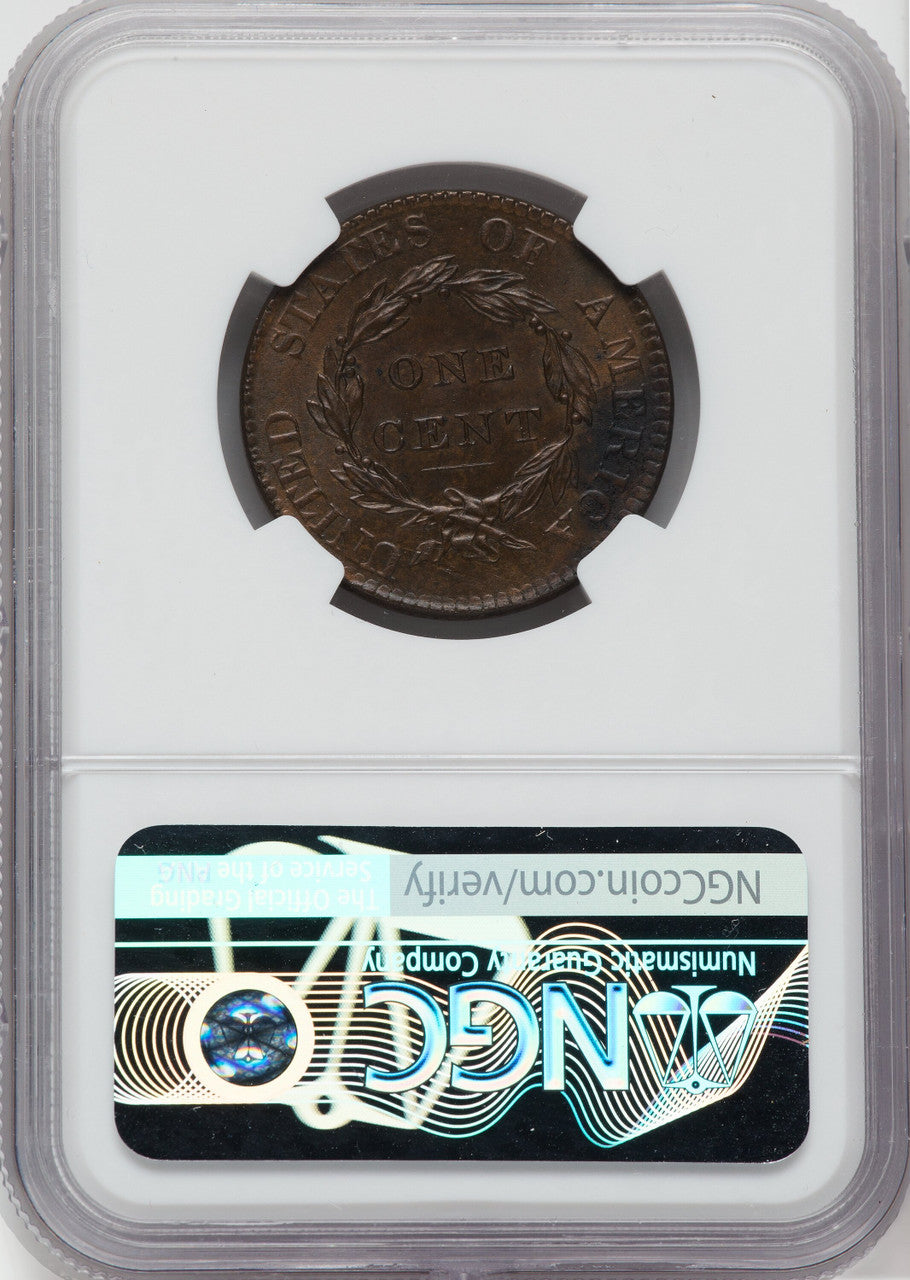 1820 Large Date BN Large Cent NGC MS64