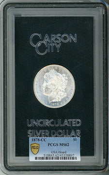 1878-CC $1 GSA Hoard Morgan Dollar PCGS MS62