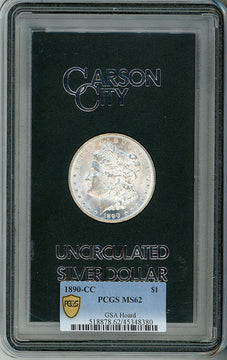1890-CC $1 GSA Hoard Morgan Dollar PCGS MS62
