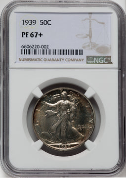 1939 50C NGC Plus Proof Walking Liberty Half Dollar NGC PR67+