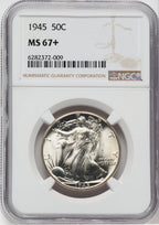 1945 50C Walking Liberty Half Dollar NGC MS67+