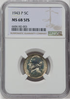 1943-P 5C FS Jefferson Nickel NGC MS68