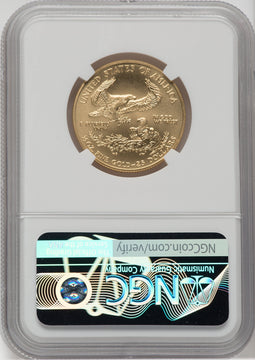 2008-W $25 Half-Ounce Gold Eagle Burnished NGC MS70