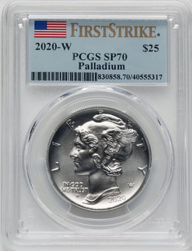 2020-W $25 Palladium First Strike PCGS MS70
