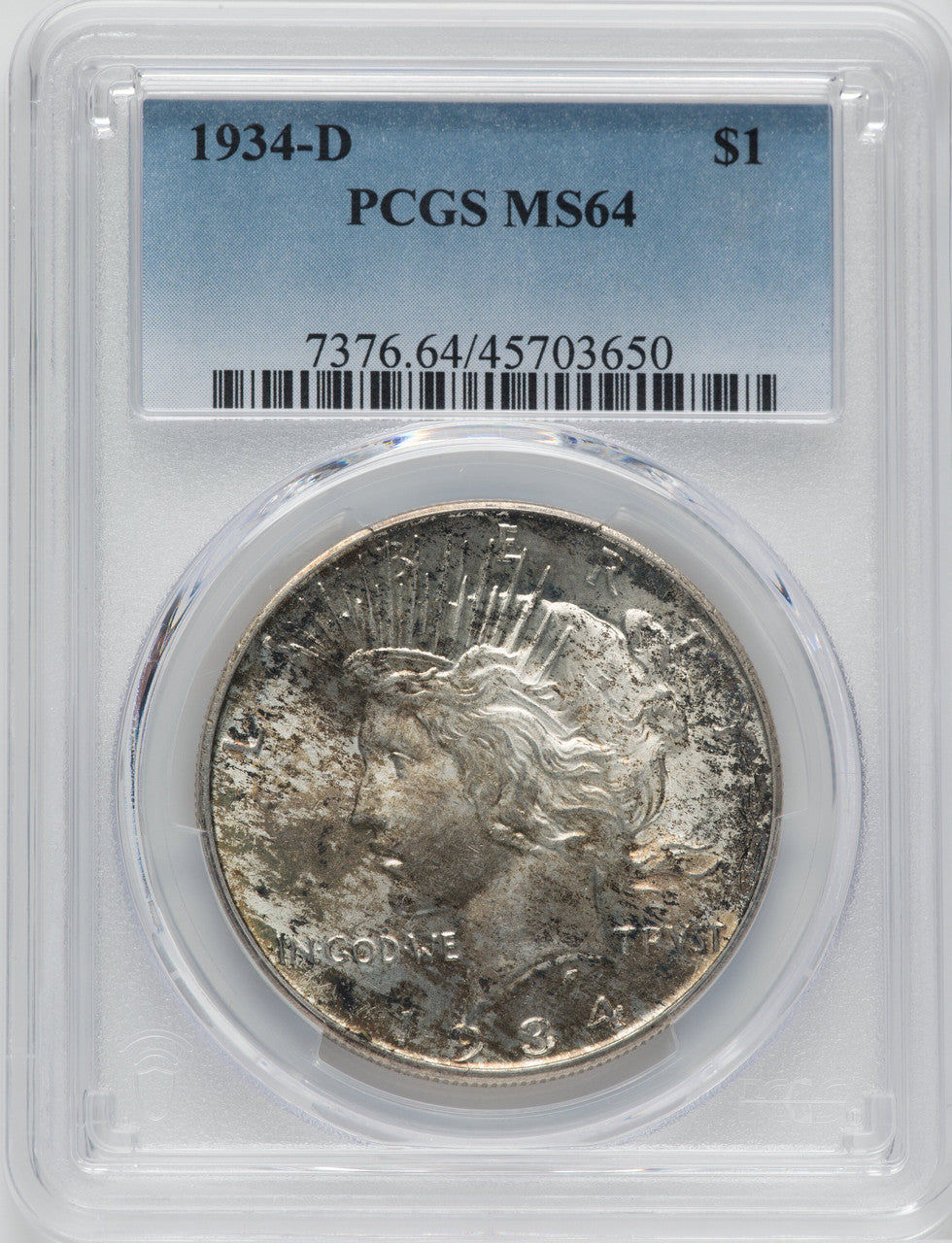 1934-D $1 Peace Dollar PCGS MS64