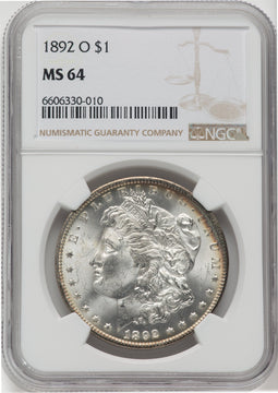 1892-O $1 Morgan Dollar NGC MS64