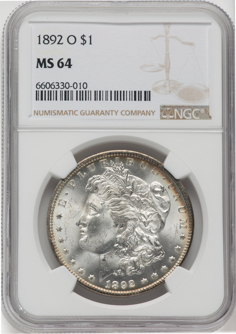 1892-O $1 Morgan Dollar NGC MS64