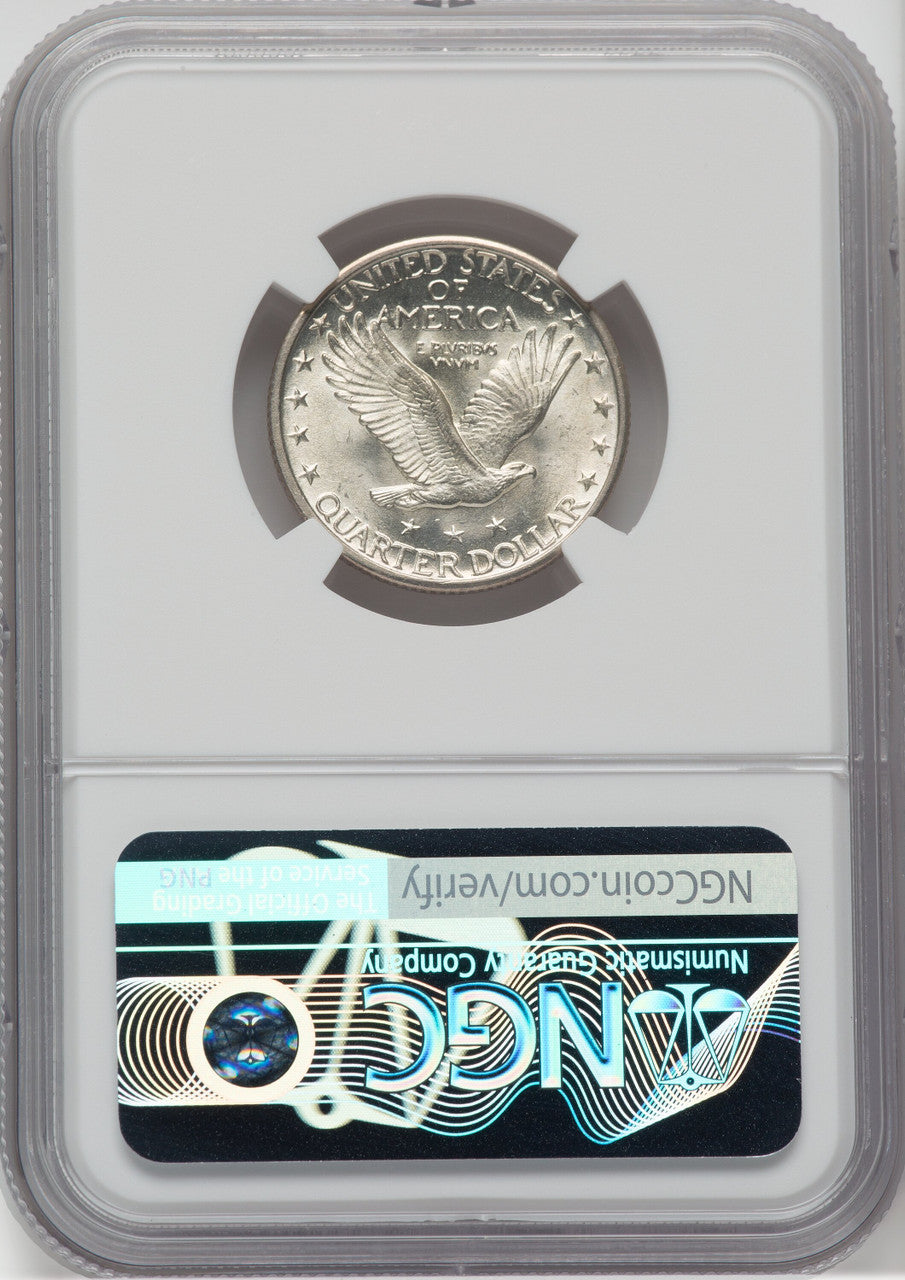 1917 25C Type Two FH Standing Liberty Quarter NGC MS65