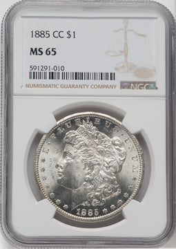 1885-CC $1 Morgan Dollar NGC MS65