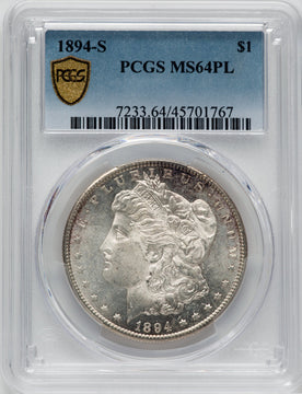 1894-S $1 PL Morgan Dollar PCGS MS64