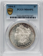 1894-S $1 PL Morgan Dollar PCGS MS64
