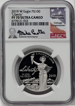 2019-W $100 One-Ounce Platinum Eagle Liberty NGC PF70