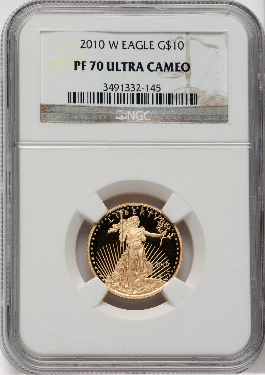 2010-W $10 Quarter-Ounce Gold Eagle NGC PF70