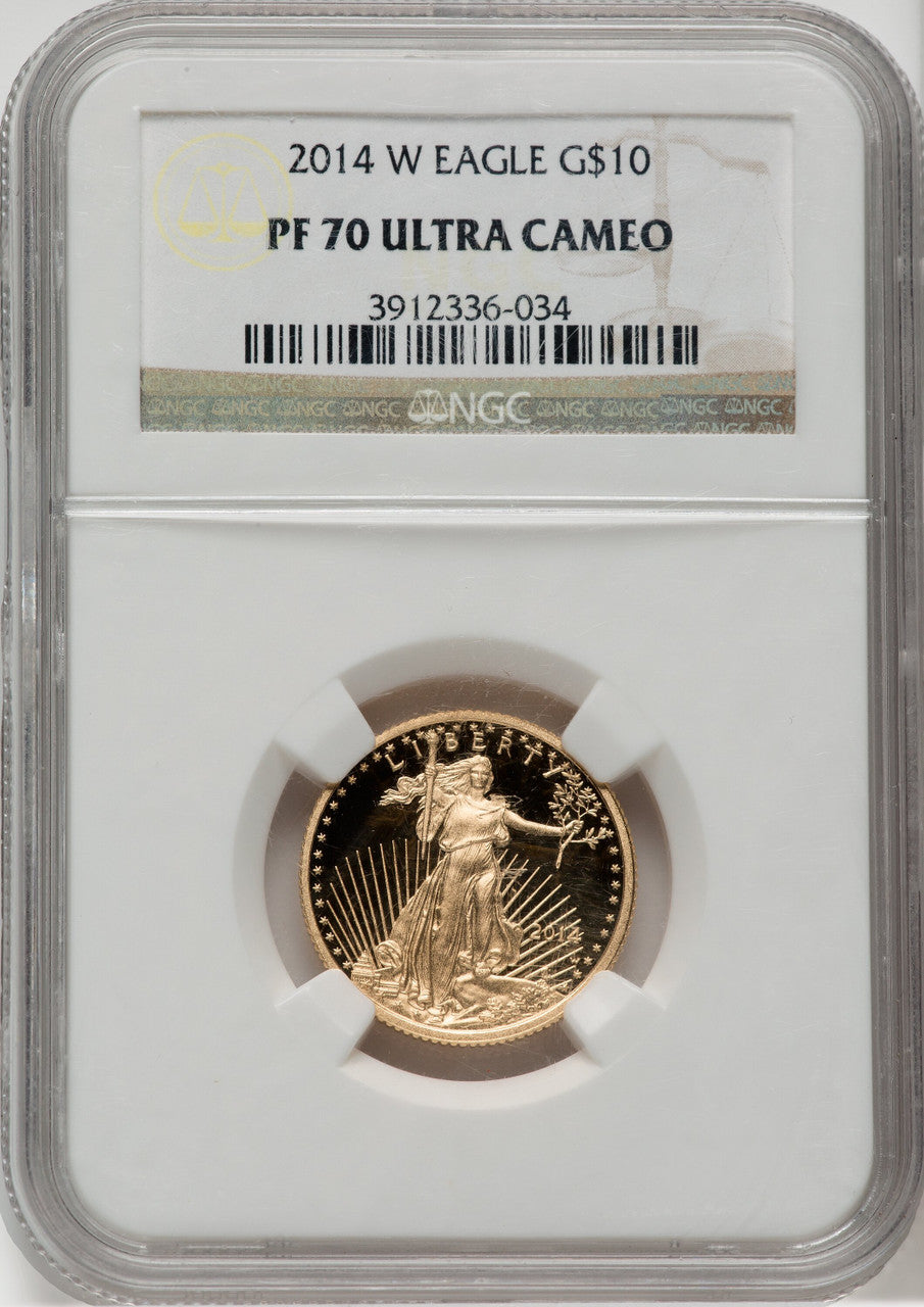 2014-W Quarter-Ounce Gold Eagle NGC PF70