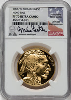 2006-W $50 One-Ounce Gold Buffalo .9999 Fine Gold NGC PF70
