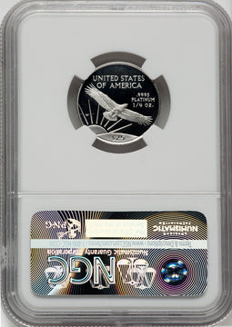1997-W $25 Quarter-Ounce Platinum Eagle Statue of Liberty Mike Castle Signature NGC PF70
