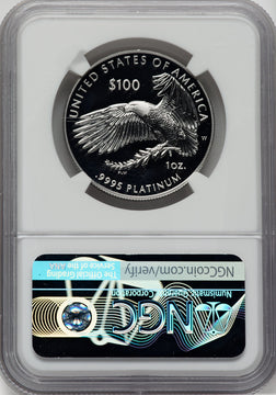 2019-W $100 One-Ounce Platinum Eagle Liberty First Day of Issue NGC PF70