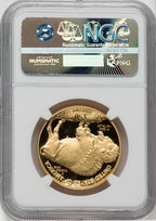 2017-W $50 One Ounce Gold Buffalo 225th Anniversary First Day of Issue Moy Washington NGC PF70