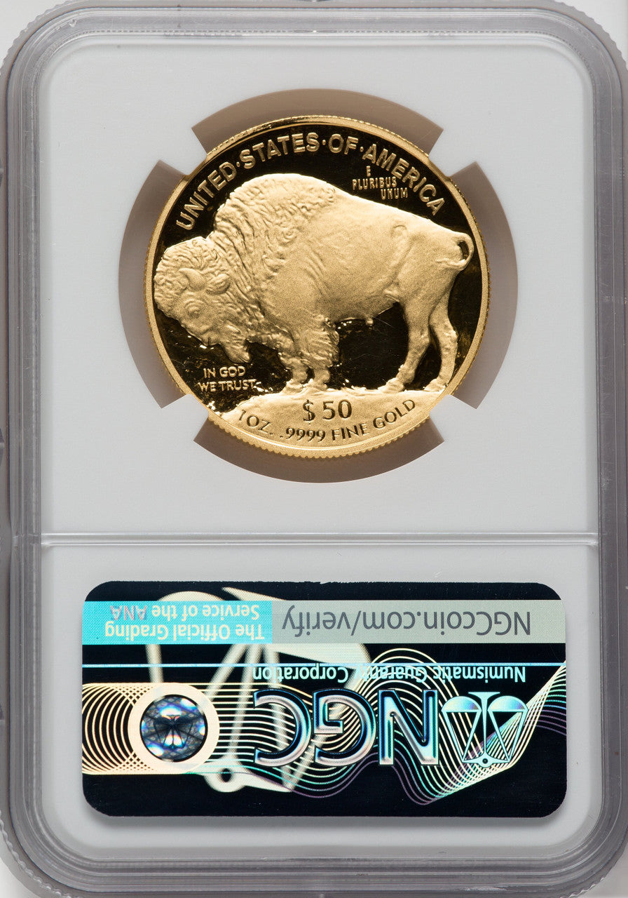 2018-W $50 One-Ounce Gold Buffalo NGC PF70 Edmund Moy