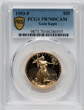 1993-P $25 Half-Ounce Gold Eagle NGC Secure NGC PF70