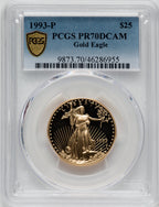 1993-P $25 Half-Ounce Gold Eagle NGC Secure NGC PF70