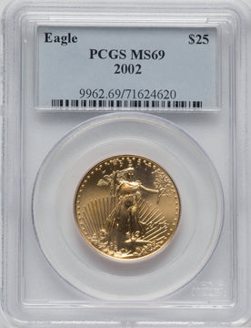 2002 $25 Half-Ounce Gold Eagle PCGS MS69