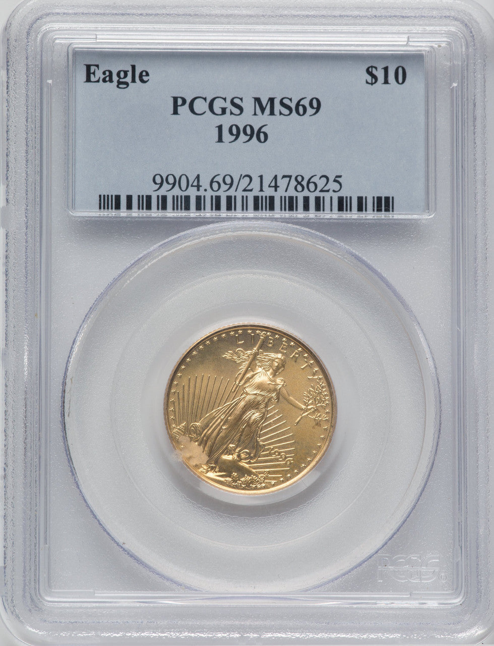 1996 $10 Quarter-Ounce Gold Eagle PCGS MS69